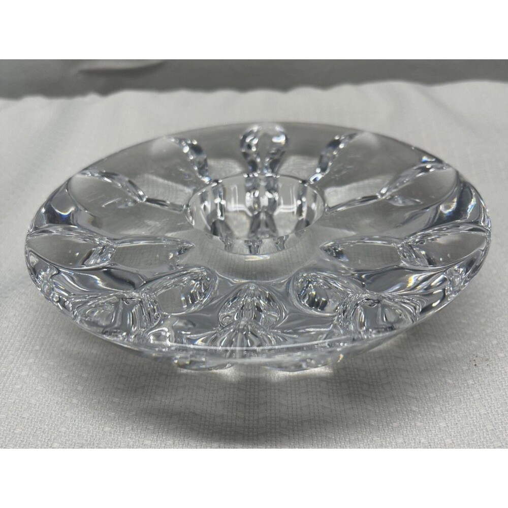 Miller Rogaska Crystal Equinox Votive Candle Holder, 6" Diam 3 lbs Crystal EUC
